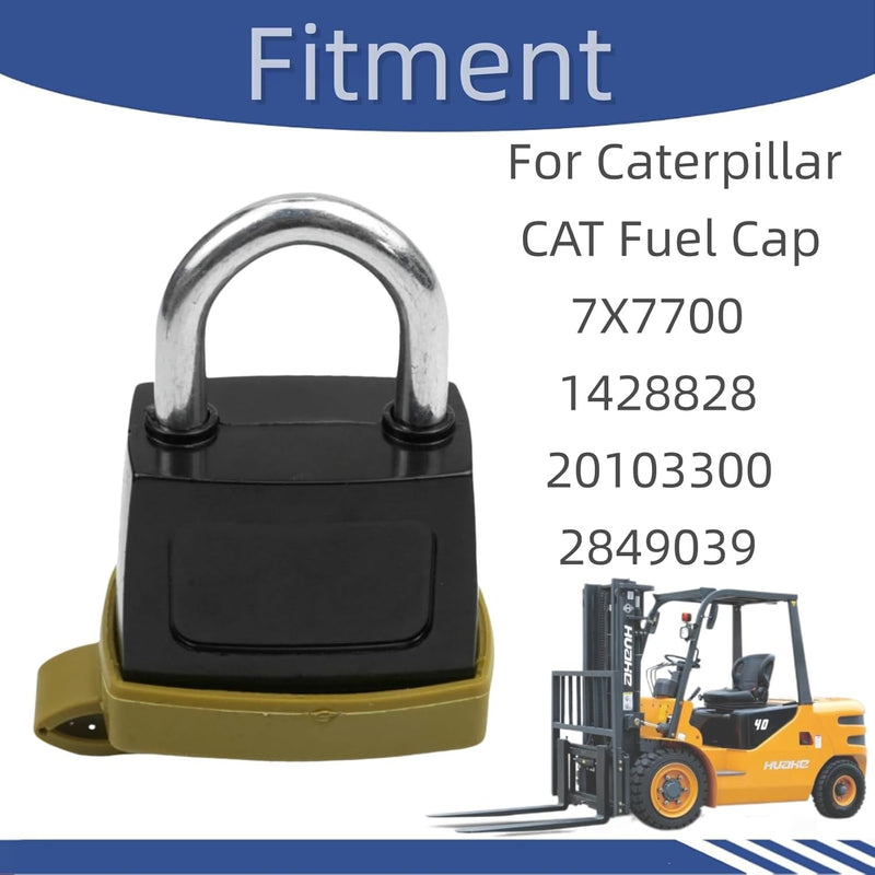DURAFORCE 246-2641 3 set Padlock with Key For Caterpillar CAT Fuel Cap 7X7700 1428828