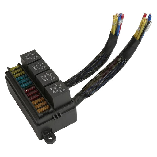 DURAFORCE 12V Fuse Relay Box 4pcs 4Pin Relays Pre-Wired ATC/ATO Blade for Car Truck Boat