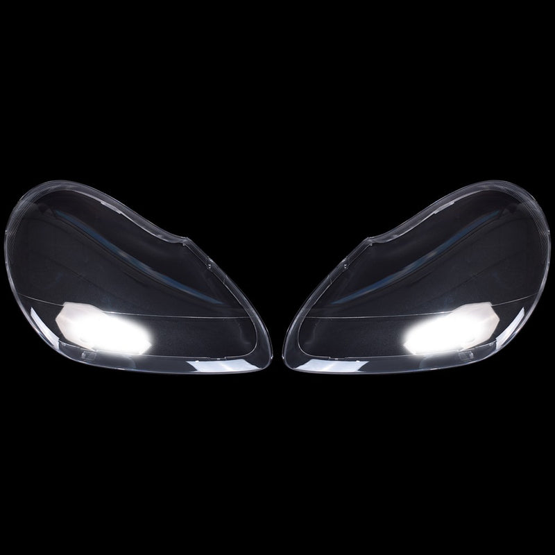 DURAFORCE For Porsche Cayenne 2003-2006 2PCS Car Headlight Lens Cover Shell+Glue Clear L+R