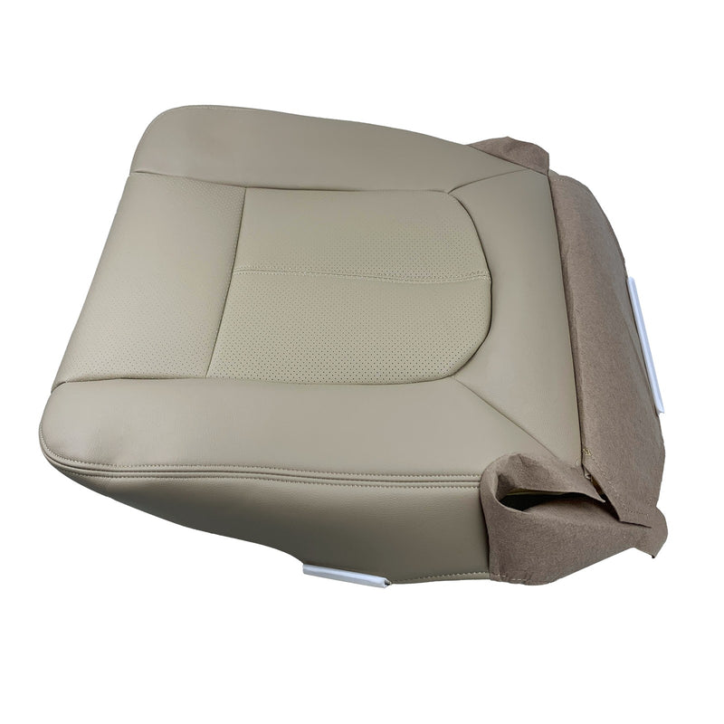 DURAFORCE Driver&Passenger Bottom Leather Seat Cover Tan For 2011-2016 Ford F250 Lariat