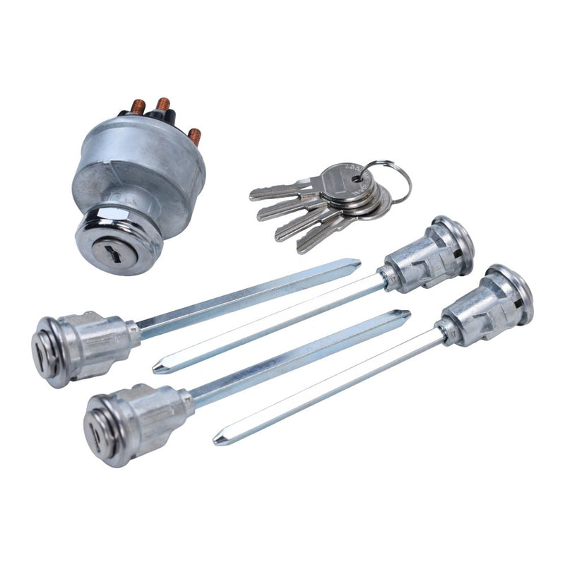 5Pcs Door Lock Cylinder Set with 4 Keys for Mack R Series Truck 1967 2005