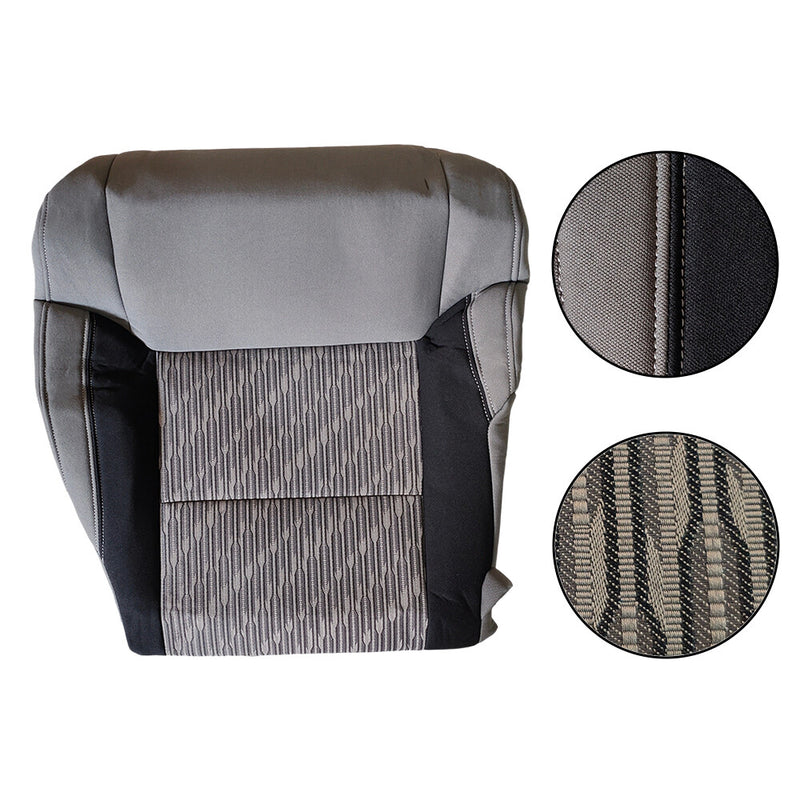 DURAFORCE For 2014 2015-2021 Toyota Tundra Front Driver Bottom Cloth Seat Cover Gray/Black