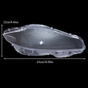 DURAFORCE Pair Front Headlamp Headlight Lens Cover Shell Clear For Jaguar XJ XJL 2010-2019