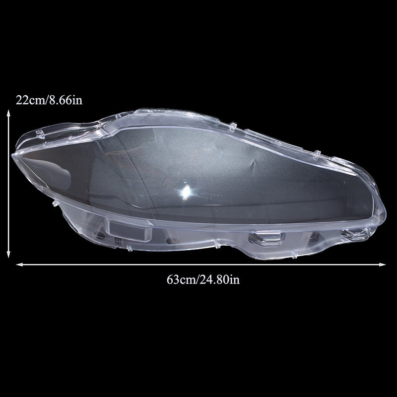 DURAFORCE Pair Front Headlamp Headlight Lens Cover Shell Clear For Jaguar XJ XJL 2010-2019