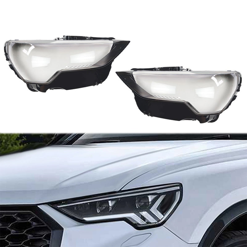 DURAFORCE For 2019-2023 Audi Q3 Left & Right Headlight Covers Headlight Lens Covers