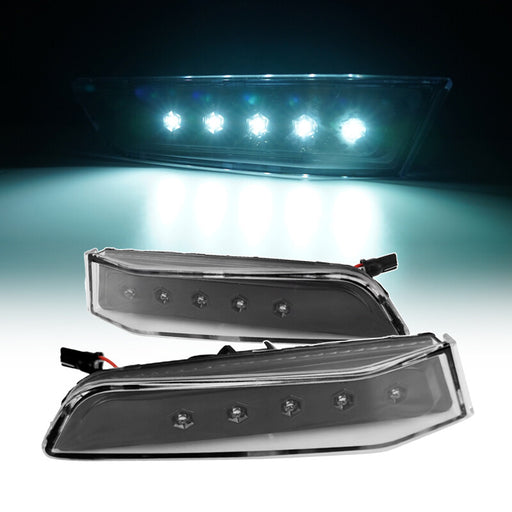 DURAFORCE Gray Cover Side Marker Lights Lamps LED Pair for 2003-2007 for INFINITI G35