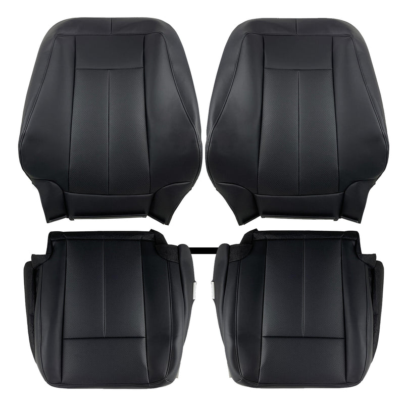 DURAFORCE Front Leather Perforated Seat Cover Black For 2007-2014 Ford Expedition Limited