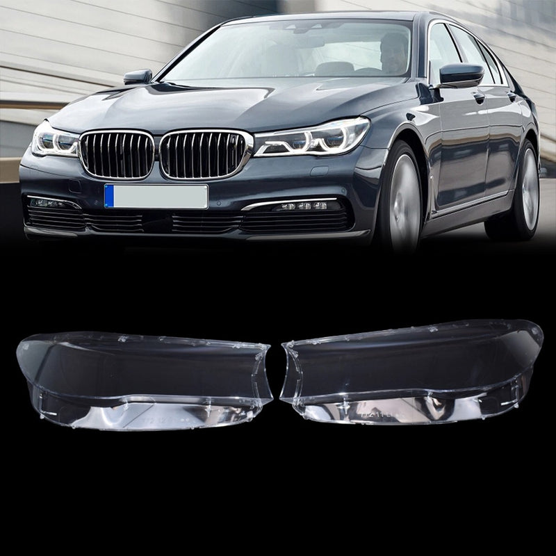 DURAFORCE 2x Headlight Lens Cover Shell Clear For BMW 7 Series G11 G12 740i 750i 2016-2019