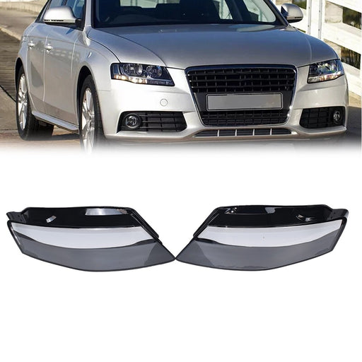 DURAFORCE 2PCS Left & Right For 2009-2012 Audi A4 Headlamp Cover Headlight Lens Cover