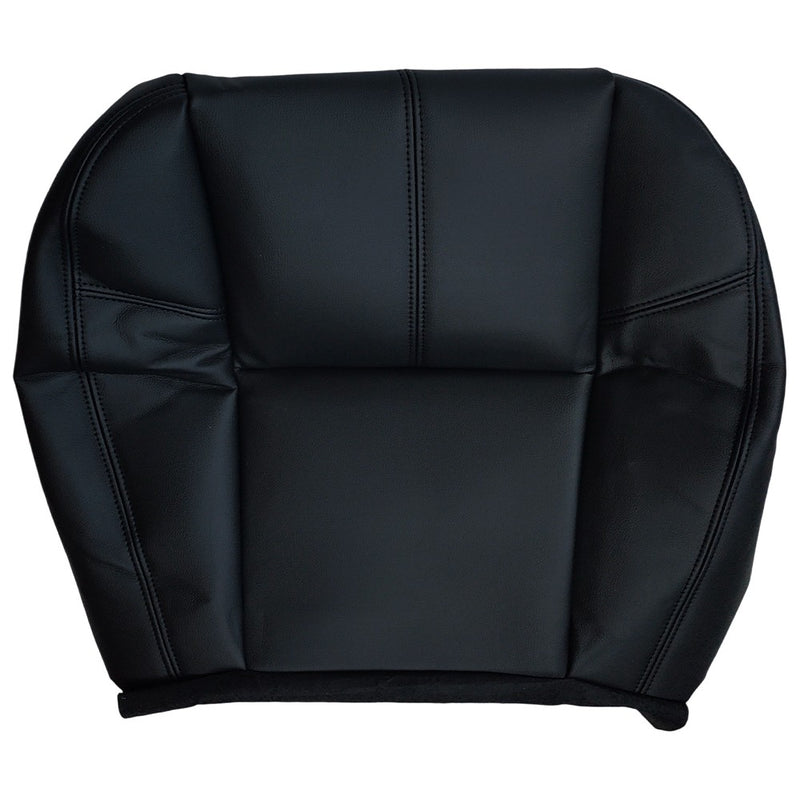 DURAFORCE For 2007-13 Chevy Silverado 1500 2500 HD Driver Bottom Leather Seat Cover Black