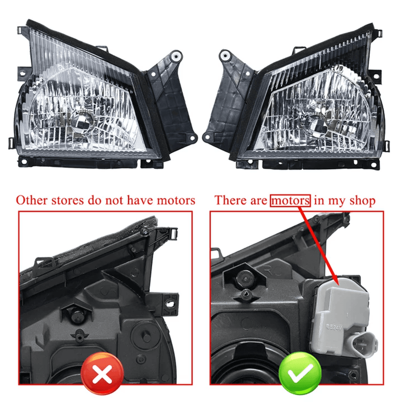 DURAFORCE Headlight Corner Light With Motor for Isuzu NPR NQR 2004 2007 for GMC W4500