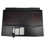 DURAFORCE New Palmrest Red Backlit Keyboard For MSI GL66 11UGK MS-1581 MS-1582 1583 15.6in