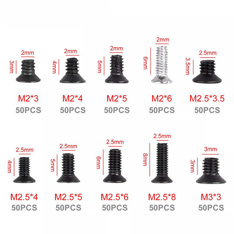 DURAFORCE 500Pcs Set Laptop Computer Screws Set For HP Dell Lenovo Sony Toshiba SAMSUNG