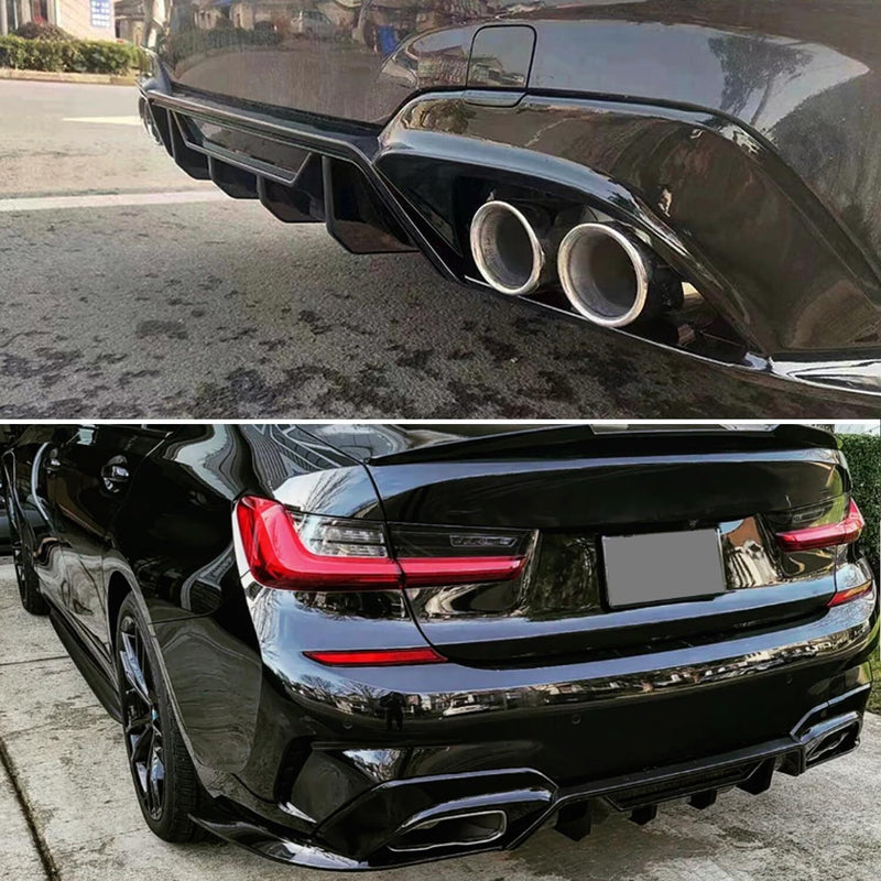 DURAFORCE Gloss Black Rear Diffuser For BMW 330e xDrive 2022 Base Sedan 4-Door L4 2.0L