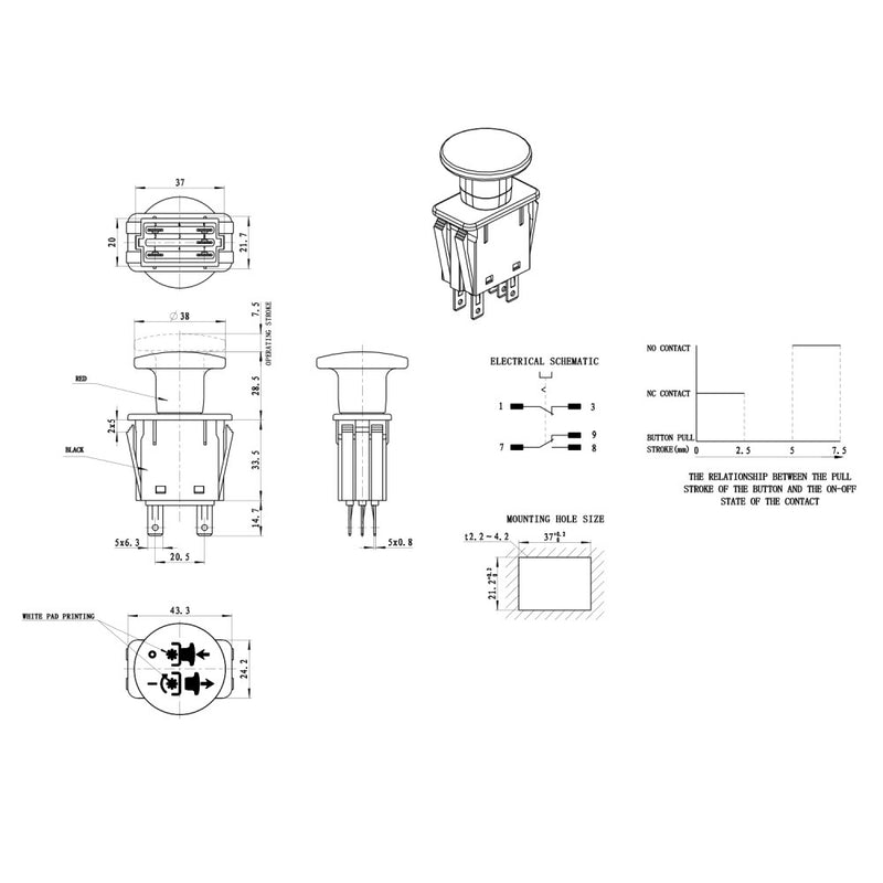 DURAFORCE PTO Switch 430-401 01545600 For Ariens EZR 1542 1540 1648 1742 1842 2048
