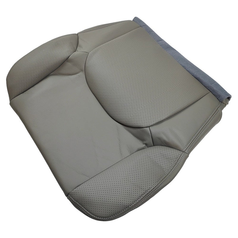 DURAFORCE For 2005-2021 Nissan Frontier Driver Bottom Perforated Leather Seat Cover Gray