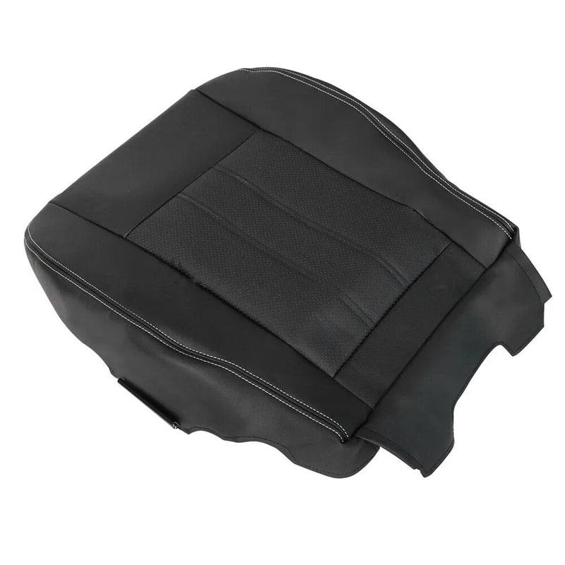 DURAFORCE Driver Side Bottom Seat Cover Black White Seam For 2008-2020 Dodge Grand Caravan