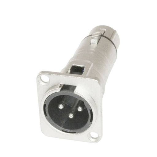 DURAFORCE 3 Pin XLR Male To XLR Female Feed/Pass Thru Connector Adapter For D Panel Mount