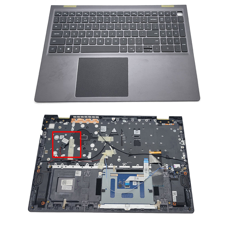 DURAFORCE New Gray Palmrest Backlit Keyboard Touchpad For Dell Vostro 15 5510 5515 0JVYYX