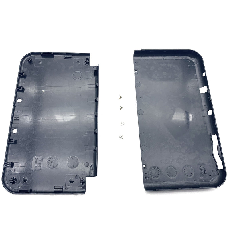 DURAFORCE Black Housing Shell Front Back Case Top+ Bottom Cover For New Nintendo 3DS LL