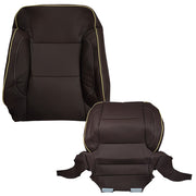 DURAFORCE Driver Leather Seat Cover Brown For 2014 2015-2019 Chevy Silverado HIGH COUNTRY