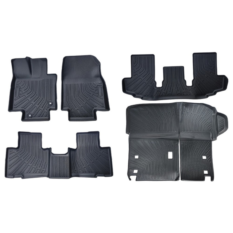 DURAFORCE For 2020-2025 Toyota Highlander 7 Seat Floor Mats + Rear Trunk Cargo Liner