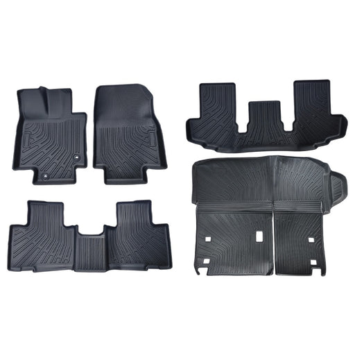DURAFORCE For 2020-2025 Toyota Highlander 7 Seat Floor Mats + Rear Trunk Cargo Liner