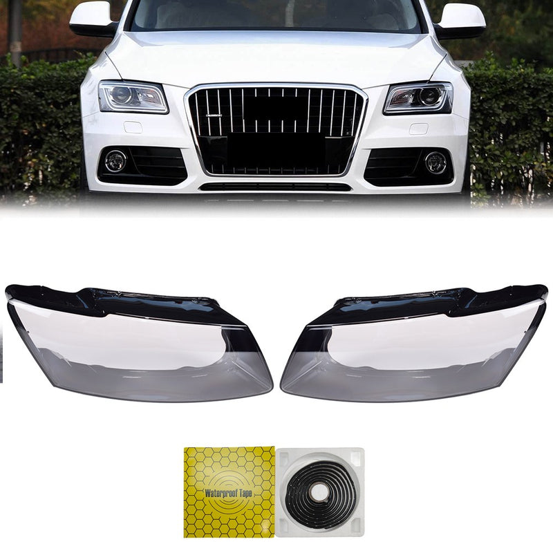 DURAFORCE Headlight Headlamp Lens Cover For Audi Q5 2013 2014 2015 2016 2017 Left & Right