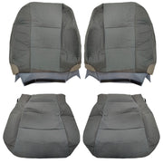 DURAFORCE Driver Passenger Bottom&Top Cloth Seat Cover Gray For Ford F150 XLT 2015-2020