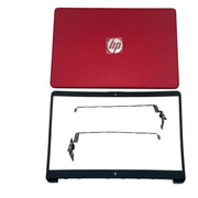 DURAFORCE New For HP 15-DW 15-dw1083wm 15-DW1XX Back Cover & Hinges & Bezel Red M03725-001