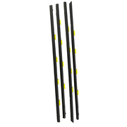 DURAFORCE New 4x Window Trim Glass Door Belt Rubber Black Fit For 96-00 Honda Civic DX 4D