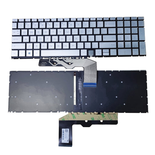 DURAFORCE New Silver Keyboard Backlit For HP ENVY 17m-cg1013dx 17m-cg0013dx 17m-cg0xxx US