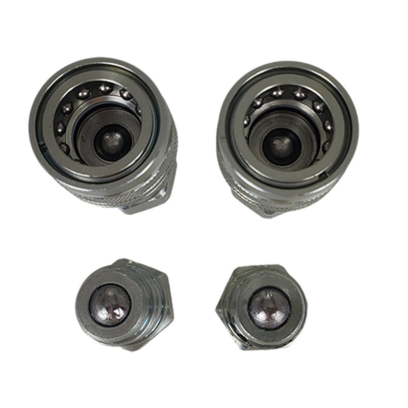 DURAFORCE 2Sets For Pioneer Ball Style 1/2" NPT Hydraulic Coupler Quick Connect Coupling