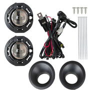 DURAFORCE For 15-23 Dodge Challenger Bumper Fog Lights Driving Lamps Pair w/Wiring Switch