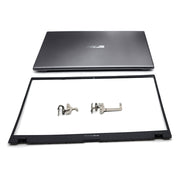 DURAFORCE New LCD Back Cover+Bezel+Hinges For ASUS VivoBook X512 X512U V5000F Top Gray US