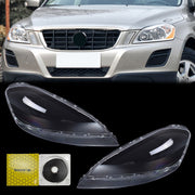 DURAFORCE Front Pair Headlight Lens Cover For Volvo XC60 2009 2010 2011 2012 2013 Clear