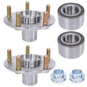 DURAFORCE 2 Front Wheel Hub Bearing Kits For 2016 Honda Civic 2.0L EX 2.0L LX Only W/ Nuts