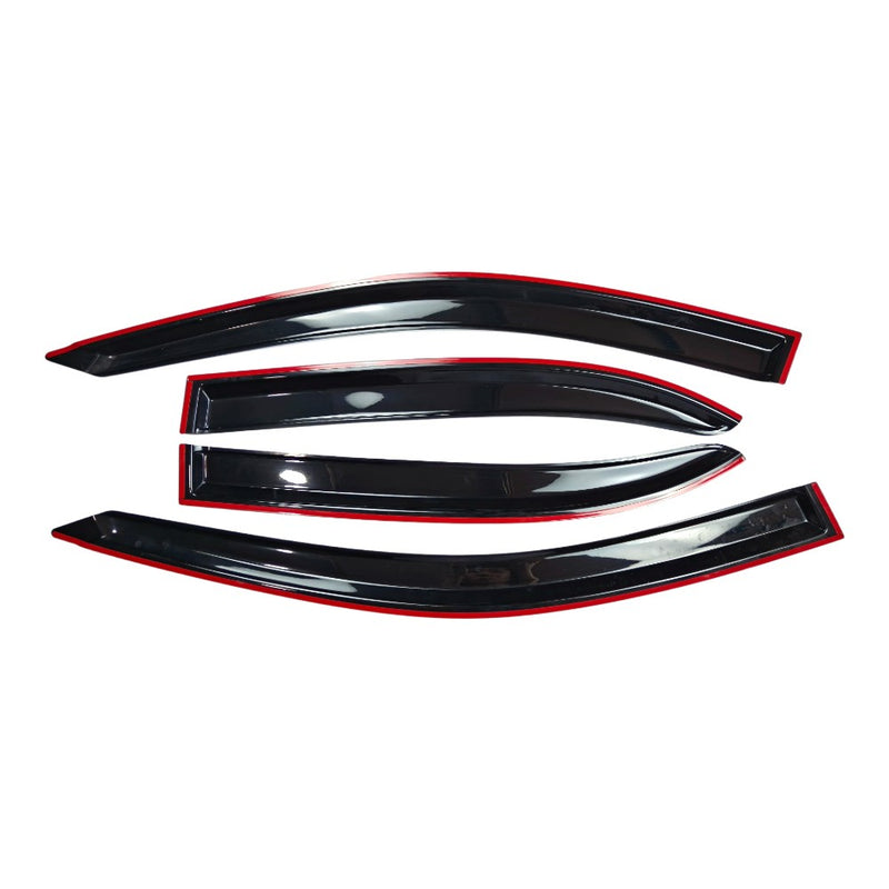 DURAFORCE WAVY 3D STYLE WINDOW VISOR VENT SHADE FOR 2003-2008 TOYOTA COROLLA