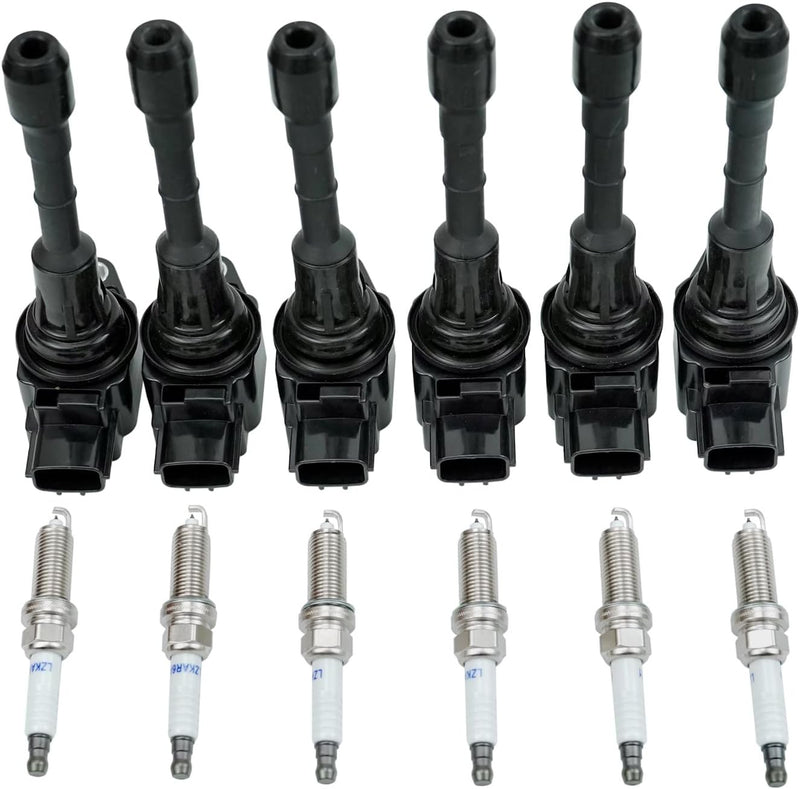 DURAFORCE 6 UF550 Ignition Coil Iridium Spark Plug for V6 3.5L 09-20 Nissan Maxima Murano