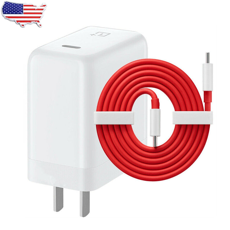DURAFORCE 65W Charger Dual Type-C Cable Fits For Oneplus 7 Pro/7T Pro/8 Pro/8T/9 Pro US