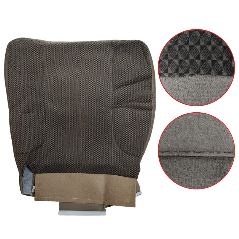 DURAFORCE Driver Side Bottom Cloth Seat Cover Tan For 2003-2005 Dodge Ram 1500 2500 3500