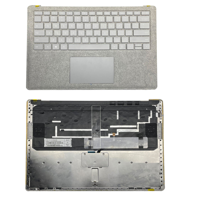 DURAFORCE For Microsoft Surface 1st 2nd 1769 Palmrest Backlit Keyboard Touchpad Case Gray