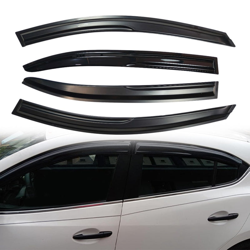 DURAFORCE M Style Window Visors Acrylic For 2014-2019 Mazda 3 Sedan Hatchback