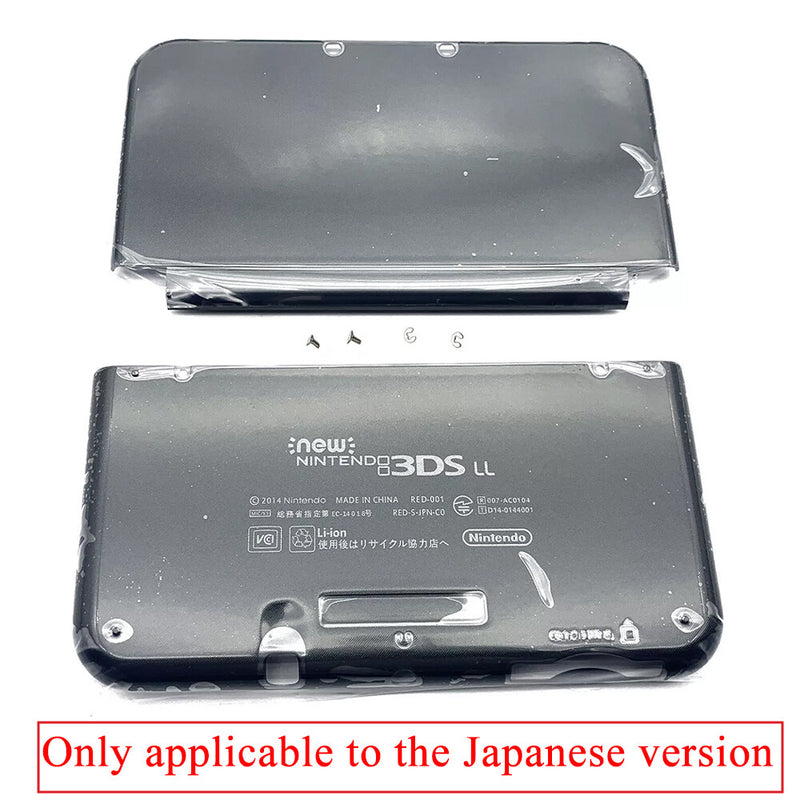 DURAFORCE Black Housing Shell Front Back Case Top+ Bottom Cover For New Nintendo 3DS LL