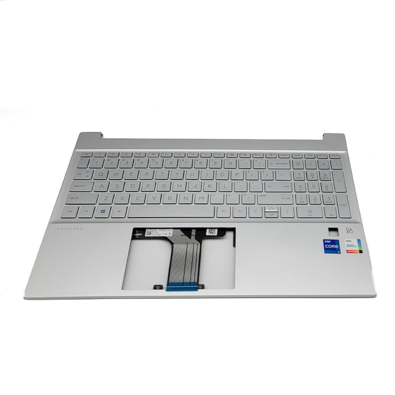 DURAFORCE Silver Palmrest w/FRP Backlit Keyboard M08910-001 For HP Pavilion 15-EH 15-EG US