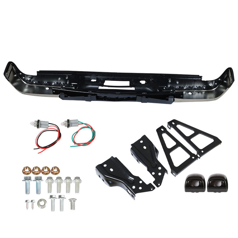 DURAFORCE Rear Bumper For Chevy Silverado GMC Sierra 1500 2007-2013 Chrome Steel GM1103148