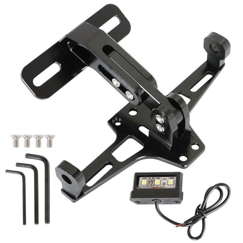DURAFORCE Universal Motorcycle Fender Eliminator Kit LED Tail Tidy License Plate Holder