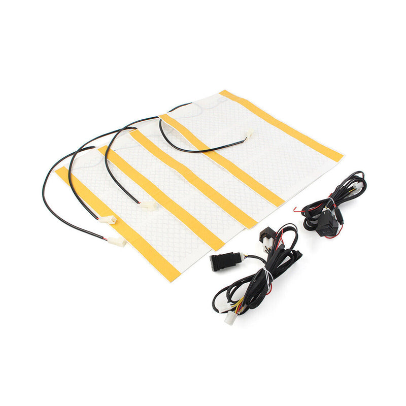 DURAFORCE For Trucks Carbon Fiber Heated Seat Heater Pad Kit Car Switch 12V Universal