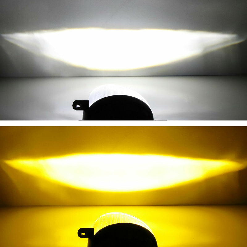 DURAFORCE For Honda Nissan Subaru White/Yellow Dual Color 9W LED Fog Lights Lamps