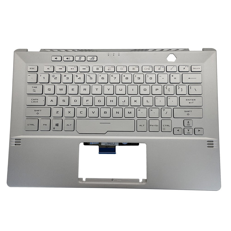 DURAFORCE For Asus GA401Q GA401 GA401I GA401U 14in Palmrest Cover Backlit Keyboard Silver